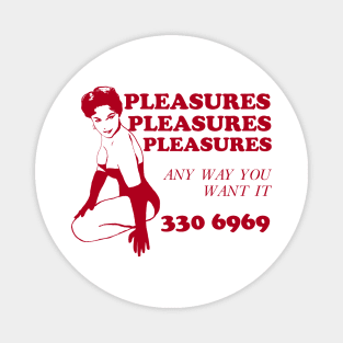 PLEASURES! - Vintage Pin Up Design Magnet